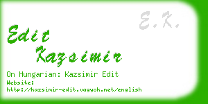 edit kazsimir business card